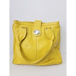 Vintage Bodhi Large yellow leather bag purse